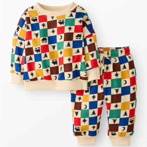 Baby Holiday French Terry Sweatshirt & Sweatpants Set | Hanna Andersson