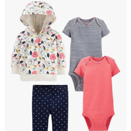 Simple Joys by Carter's Baby Girls' 4-Piece Jacket, Pant, and Bodysuit Set