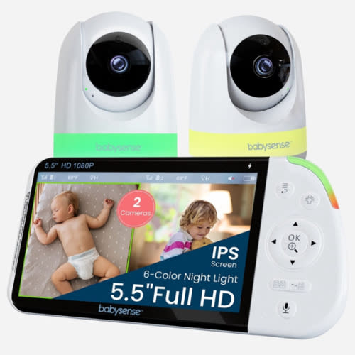 Babysense MaxView PRO | Best 2-Camera Split Screen Non-WiFi Baby Monitor