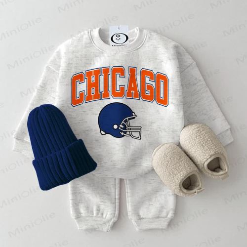 CHICAGO Baby Football Sweatshirt 2-piece Set