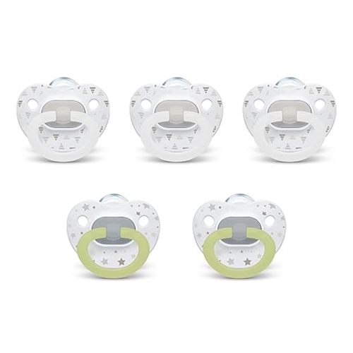 NUK Orthodontic Pacifiers, 6-18 Months, 5 Pack, Timeless Collection, Amazon Exclusive