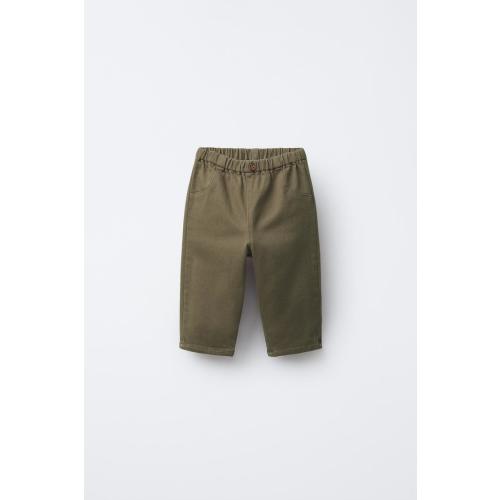 TWILL BAGGY PANTS - Khaki | ZARA United States