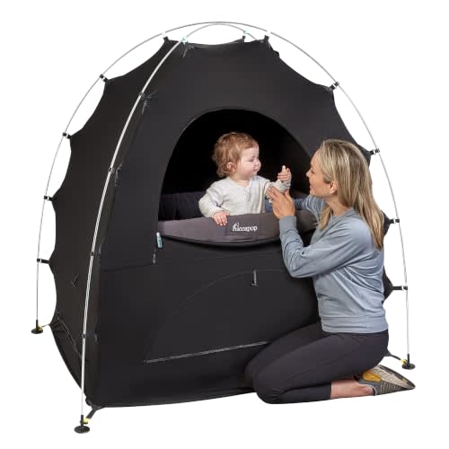 Hiccapop Blackout Tent for Pack and Play Blackout Cover Blocks 99% of Light