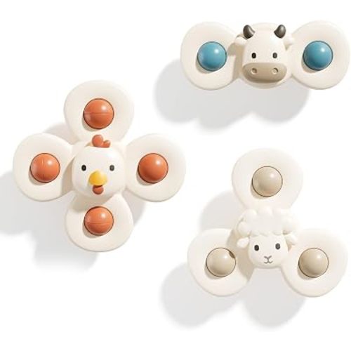ALASOU Suction Cup Spinner Airplane Travel Toys for 1 Year Old Boy Girl