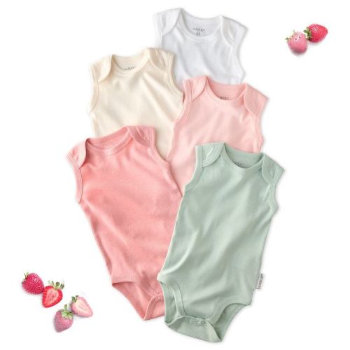 Butterblu SAM 5-Pack Sleeveless Bodysuits Strawberry Newborn