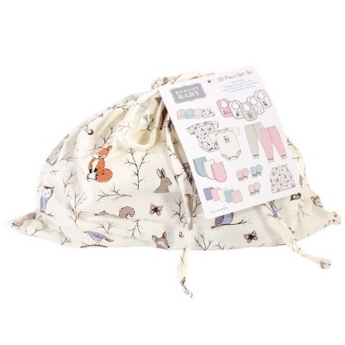 Hudson Baby Infant Girl Layette Start Set Baby Shower Gift 25pc, Enchanted Forest, 0-6 Months