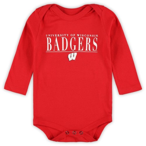 Infant Garb Red Wisconsin Badgers Ollie Long-Sleeve Bodysuit