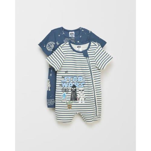 Disney Organic Cotton Baby Rib Romper 2 Pack - Star Wars