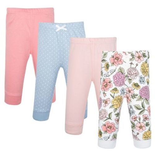 Hudson Baby Girl Cotton Pants and Leggings, Vintage Blossom, 3-6 Months