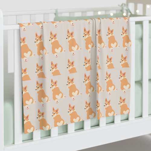 Corgi Butt Baby Swaddle Blanket, Newborn Gift for Baby, Corgi Lovers, Baby Shower Gift for Baby and Corgi Dog
