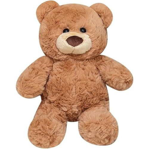 11 Inch Teddy Bear Stuffed Animal, Soft Plush Bear Toy for Kids Adults, Classic Cuddly Bear Gift for Birthday Christmas Baby Shower (Brown)