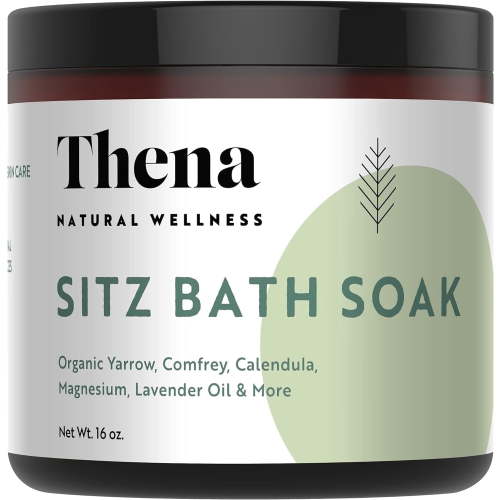 THENA Natural Wellness Sitz Bath Soak, 19-in-1 Formula for Postpartum Recovery, Hemorrhoids Relief, 16 oz