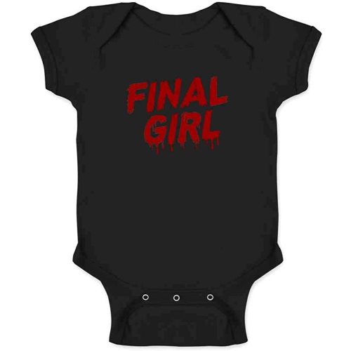 Pop Threads Final Girl Horror Movie Meme Trope Halloween Baby Toddler Kids Girl T-Shirt