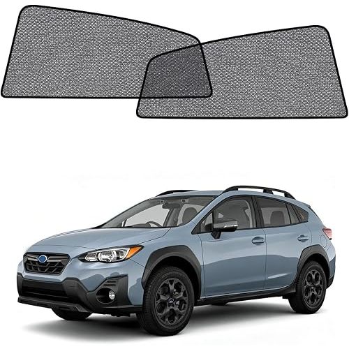 Car Window Shade for Crosstrek 2018-2023,2 Pack UV & Glare Protection, Breathable Privacy Screen, Insect & Bug Blocker Magnetic Mesh Side Rear Sun Shades for Baby Camping, Napping & Travel