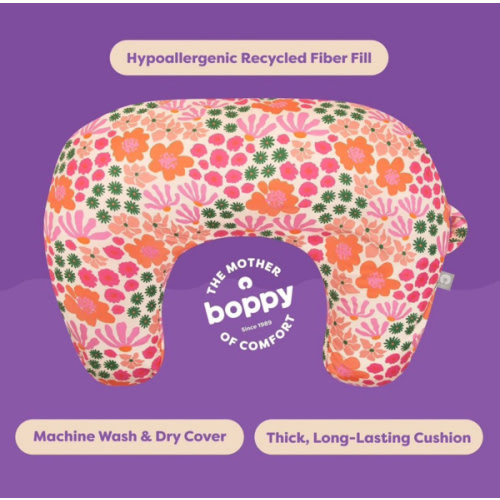 Boppy New Nursing Pillow - Pink Tropical Flowers