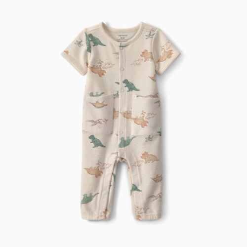 Jumpsuit - Cream Dinosaur