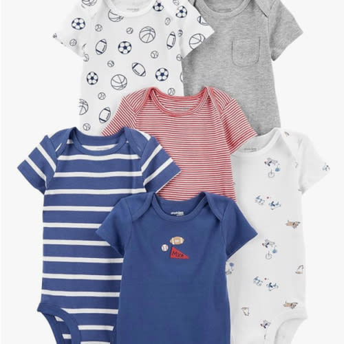 Simple Joys by Carter's Baby-Boys 6-Pack Short-Sleeve Bodysuit