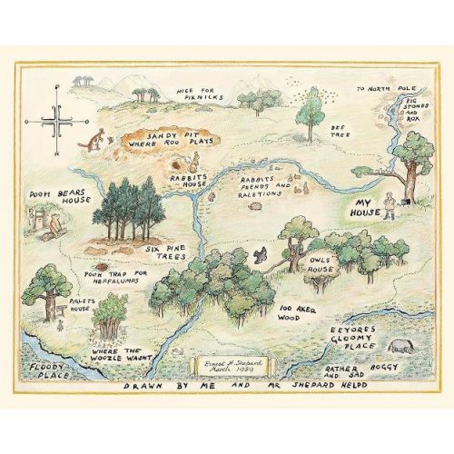 Poster Master Winnie the Pooh Hundred Acre Wood Sign 18x24