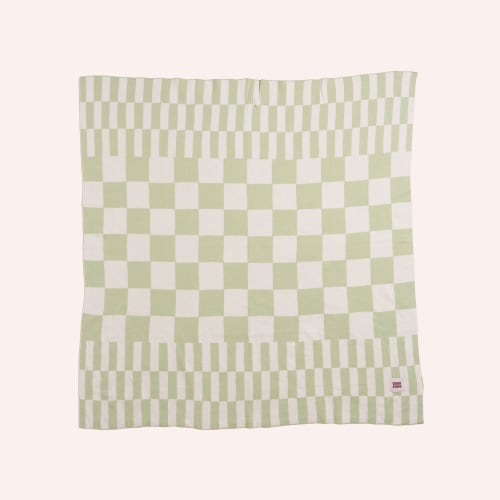 Cosy Baby Blanket - Tri-Check Sage by GOGO KIDDO | the memo – The Memo