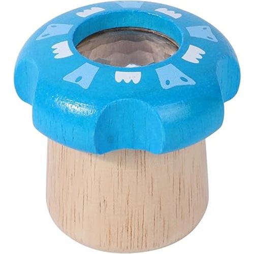 WODI 1PCS Wooden Kaleidoscope for Kids - Montessori Educational Optical Toy, Vintage Birthday Gift for Boys Girls Ages 3-12, Travel Sensory STEM Learning (red)