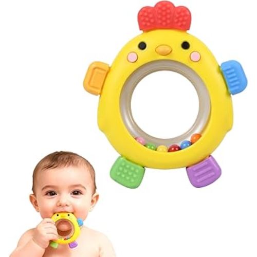 Baby Teething Toy Silicone Teething Toys for Babies 0-6 Months Chick Baby Chew for Sucking Needs