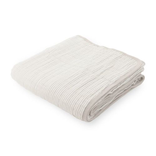 Little Unicorn Crib Organic Original Cotton Muslin Quilt - Sand Stripe