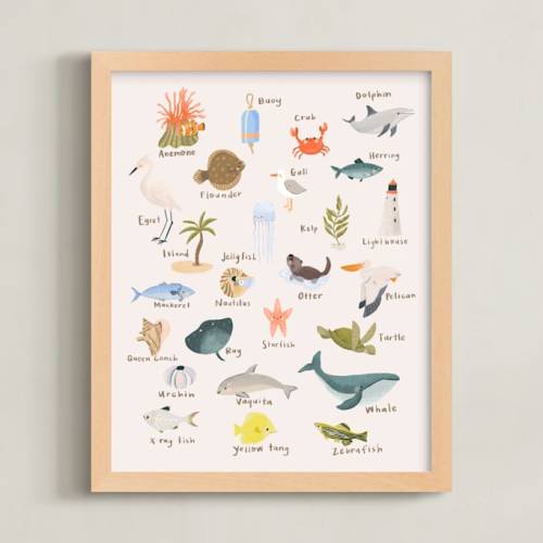 Sea Alphabet Open Edition Children's Art Print by Kate Blalock