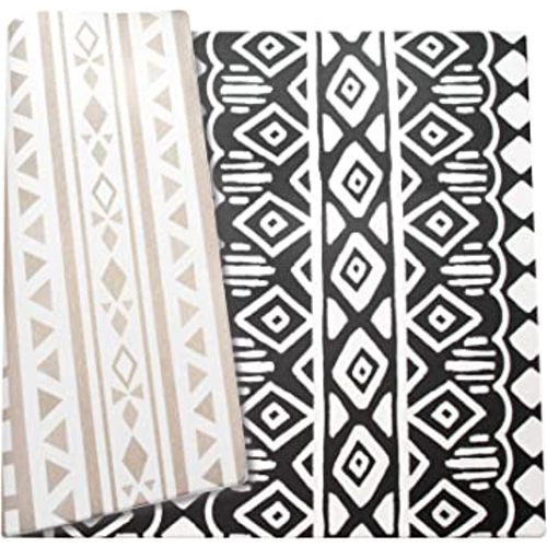 Cushmat Stylish Reversible Foam Play Mat (Large, Crystals - Black Grey) - Soft, Waterproof, Durable Play mat for Infants, Babies, Toddler, Kids & Grownup - 6.5ft x 4.5ft