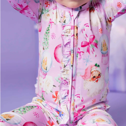 Merry Little Pinkmas Convertible Ruffle Romper