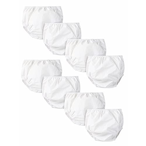 Gerber Unisex Baby Toddler 8 Pack Waterproof Diaper Cover, White, 9 Months