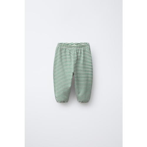 STRIPED JOGGING PANTS - Green | 9 to 12 months