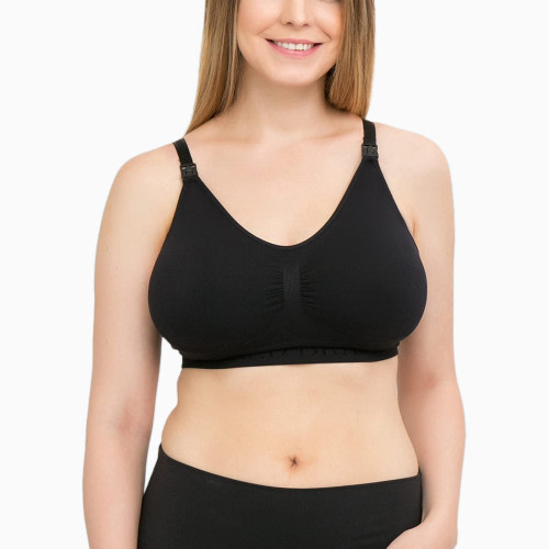 Kindred Bravely Simply Sublime Seamless Nursing Bra For Breastfeeding - Black, X-Large Busty