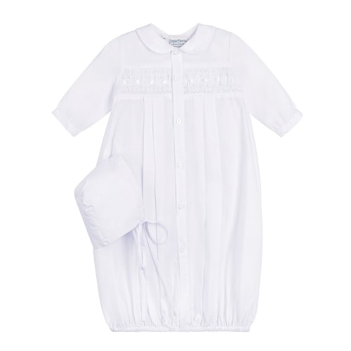 Preemie Neutral Take Me Home Gown with Bonnet