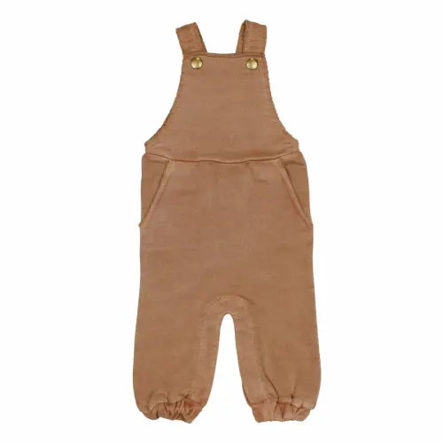 Loved Baby Organic French Terry Overall Romper - Adobe