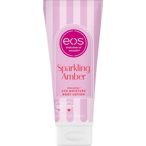 eos Shea Better Travel Size Body Lotion, Sparkling Amber, Limited Edition Skin Care, 24-Hour Moisture, Body Lotion for Women, travel size toiletries, Vegan, 2.5 fl oz (Pack of 2)