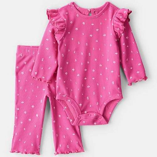 Baby Girl Carter's 2-pc. Floral Bodysuit & Pant Set