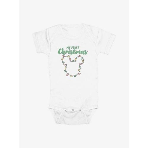 Disney Mickey Mouse My First Christmas Infant Bodysuit - WHITE | BoxLunch