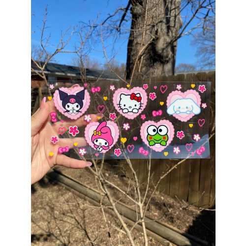 Kitty & Friends Baby Pink Hearts design