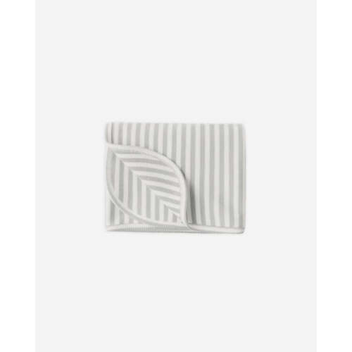 Waffle Baby Blanket Sage Stripe