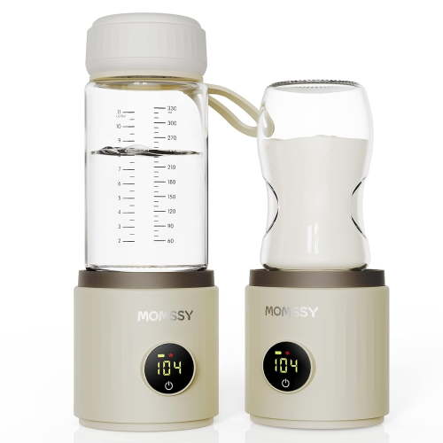 Open Box MOMSSY Portable Bottle Warmer Travel Baby Bottle Warmer T5-22A - White