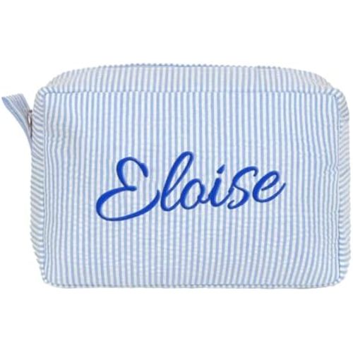 Personalized Makeup Bag Monogram Makeup Bag Toiletry Bag Large Capacity Cotton Cosmetic Bag for Women Travel Graduation Wedding Bridesmaid Gifts