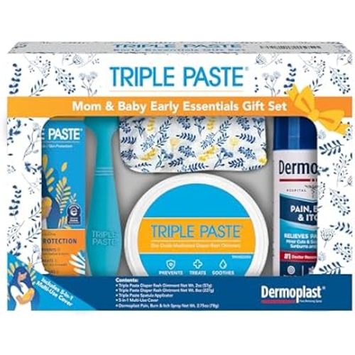 Triple Paste Mom & Baby Gift Set, New Baby Essentials, 5 Piece