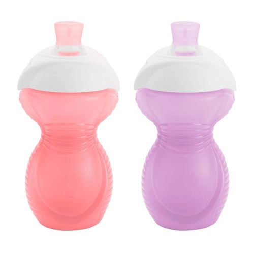 Munchkin Click Lock 9oz Bite Proof Sippy Cup - 2pk - Pink/Purple