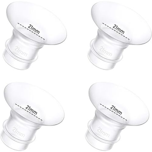 4Pcs Breast Pump Flange Insert 21mm Compatible with Momcozy/Spectra/Medela/eufy/Elvie/Lansinoh/Paruu P10 Breast Pump, Fit for Momcozy M5/M9/M6/V2 Pro/V2 pro/S12 Pro/eufy E10 S1 S1 Pro, 24mm Flange