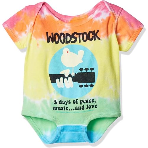 Liquid Blue Baby Woodstock Banded Short Sleeve Onesie