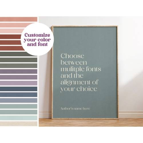 Custom Quote Print: Personalized Wall Art, Personalized Quote | Modern Poster for Wedding, Anniversary, Christmas or Home Decor Inspiration