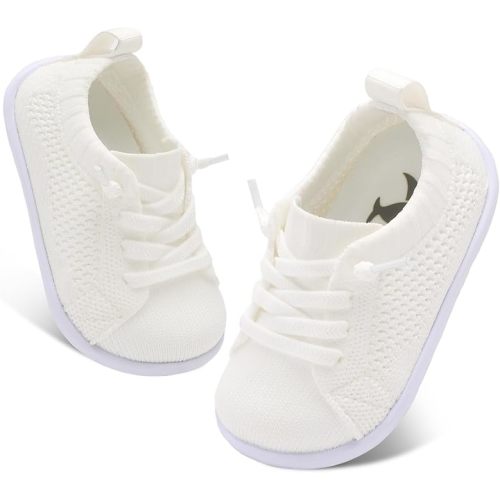 FEETCITY Lightweight Baby First Walking Shoes Boys Girls Slip On Shoes Breathable Baby Sock Shoe Barefoot Infant Sneakers