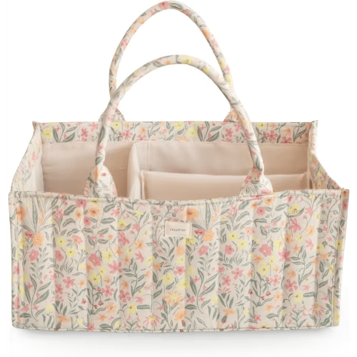 Amazon.com: mushie Baby Diaper Caddy | Newborn Essentials Organizer (Pastel Blooms)