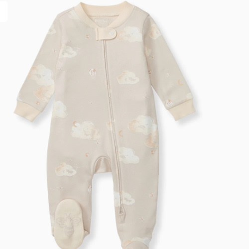 Good Night Sky Organic Cotton Sleep & Play - Limestone