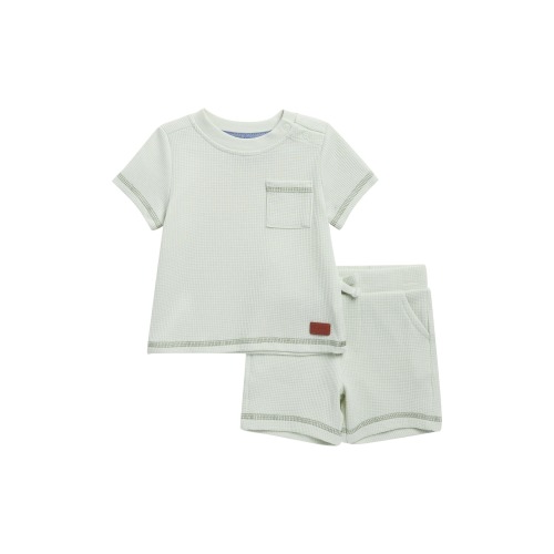 Waffle Knit Top & Shorts Set